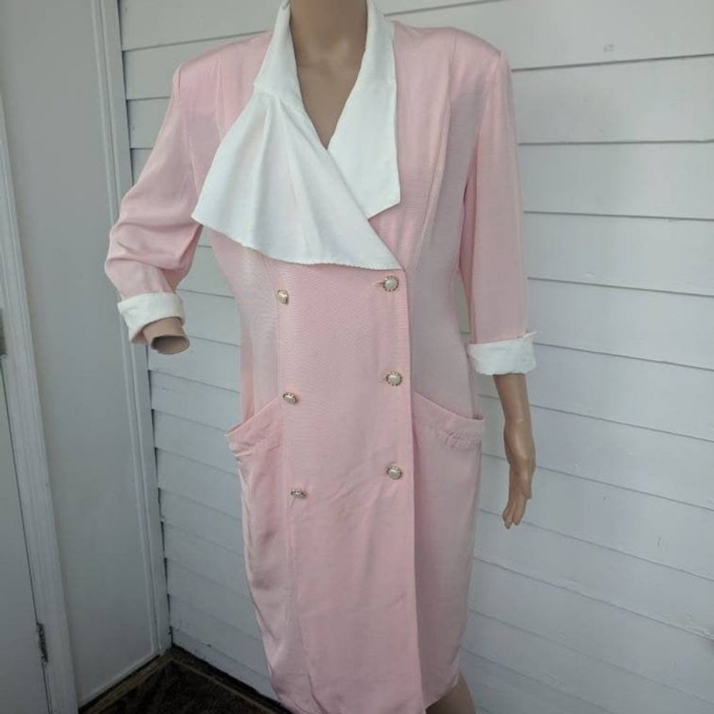 80s Pink Dress Retro Vintage AS IS 9